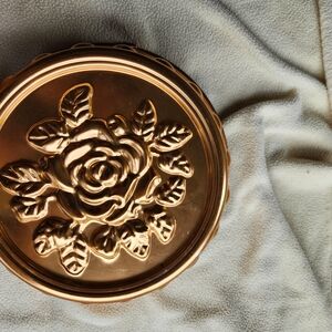 Vintage Floral Copper Jello Mold